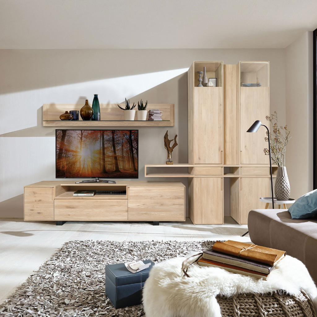 Muebles modulares para un salón de estilo nórdico