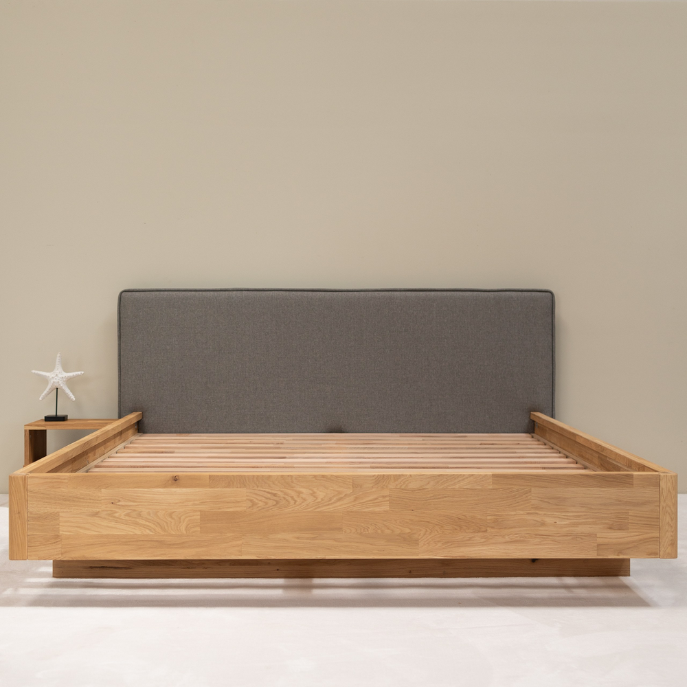 Cama matrimonio de madera maciza roble Pola | NordicStory