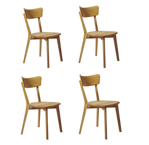 Pack de 2 o 4 Sillas de Comedor de Madera Maciza de Roble Diana | NordicStory