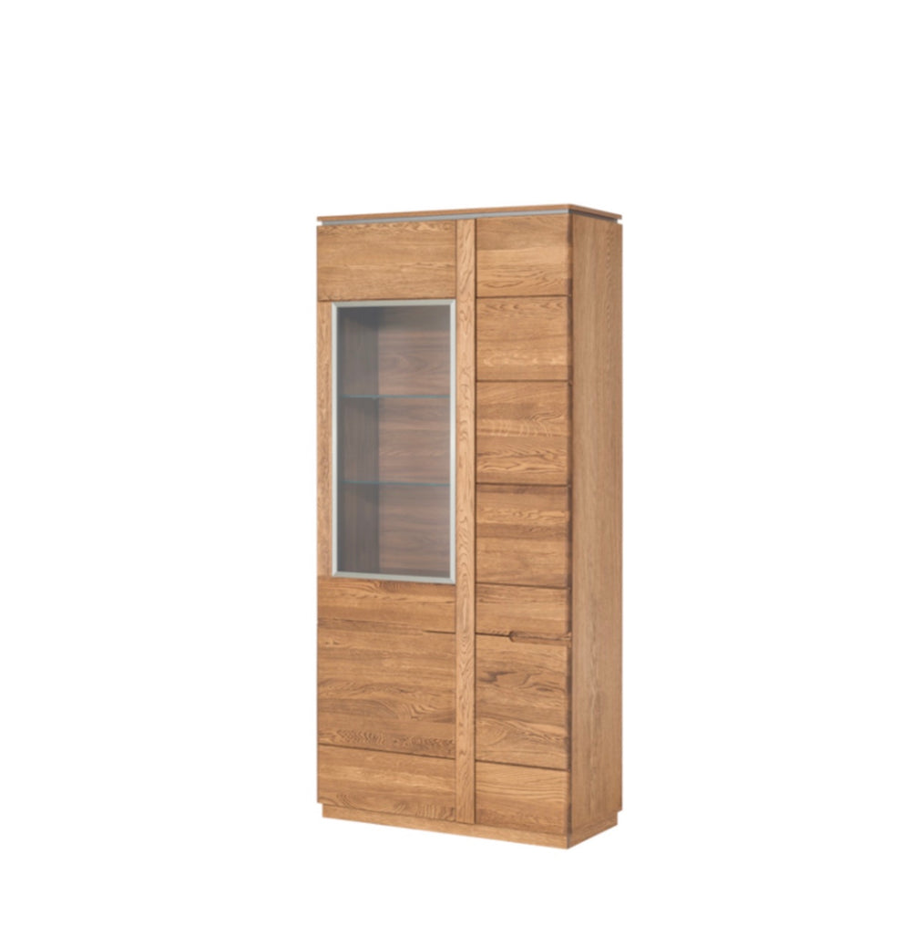 LoftStory Vitrina de madera maciza de roble