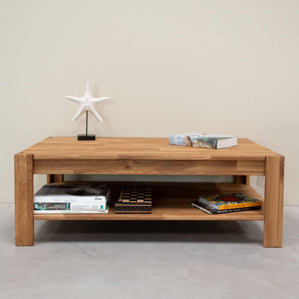 Mesa de centro de madera maciza de roble Mauritz 4
