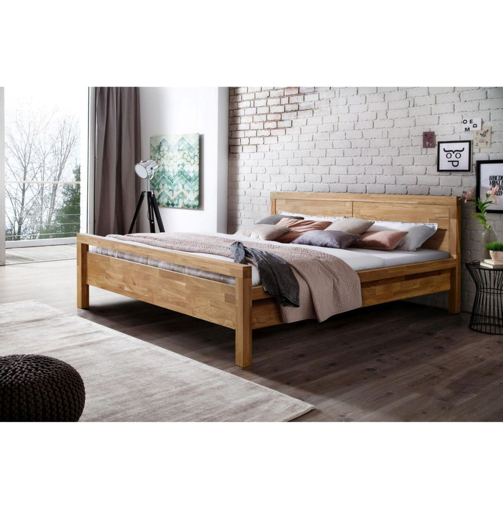 NordicStory Cama de madera maciza roble Next 4