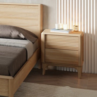 Mesa de noche de madera maciza roble Oxford 2 Mesa auxiliar RobleStore NordicStory