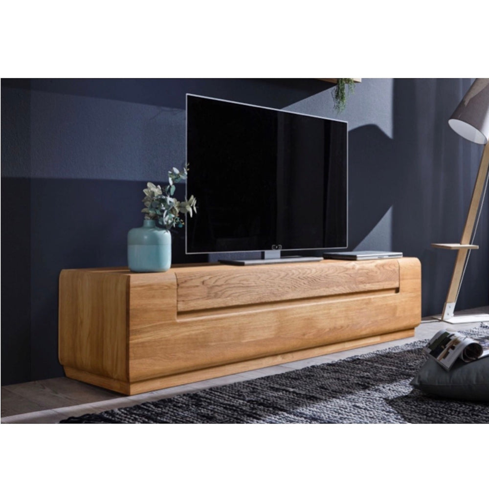 NordicStory Mueble de TV de madera maciza de roble