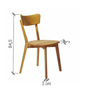 Pack de 2 o 4 Sillas de Comedor de Madera Maciza de Roble Diana | NordicStory