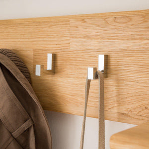 Perchero de pared de madera maciza de roble Arizona, 120 x 21 x 18 cm. | NordicStory