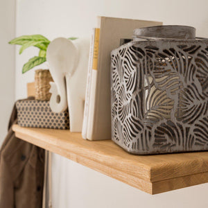 Perchero de pared de madera maciza de roble Arizona, 120 x 21 x 18 cm. | NordicStory