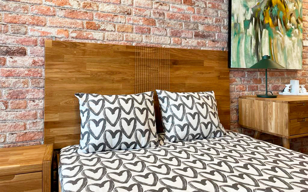 NordicStory, madera maciza roble, estilo nordico, estilo escandinavo, muebles para dormitorio, cama de madera, cabecero de madera