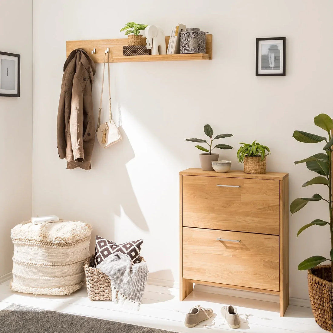 NordicStory Entrance hall furniture, oak solid wood shoe rack, oak shoe rack, nordic design furniture, nordic design furniture