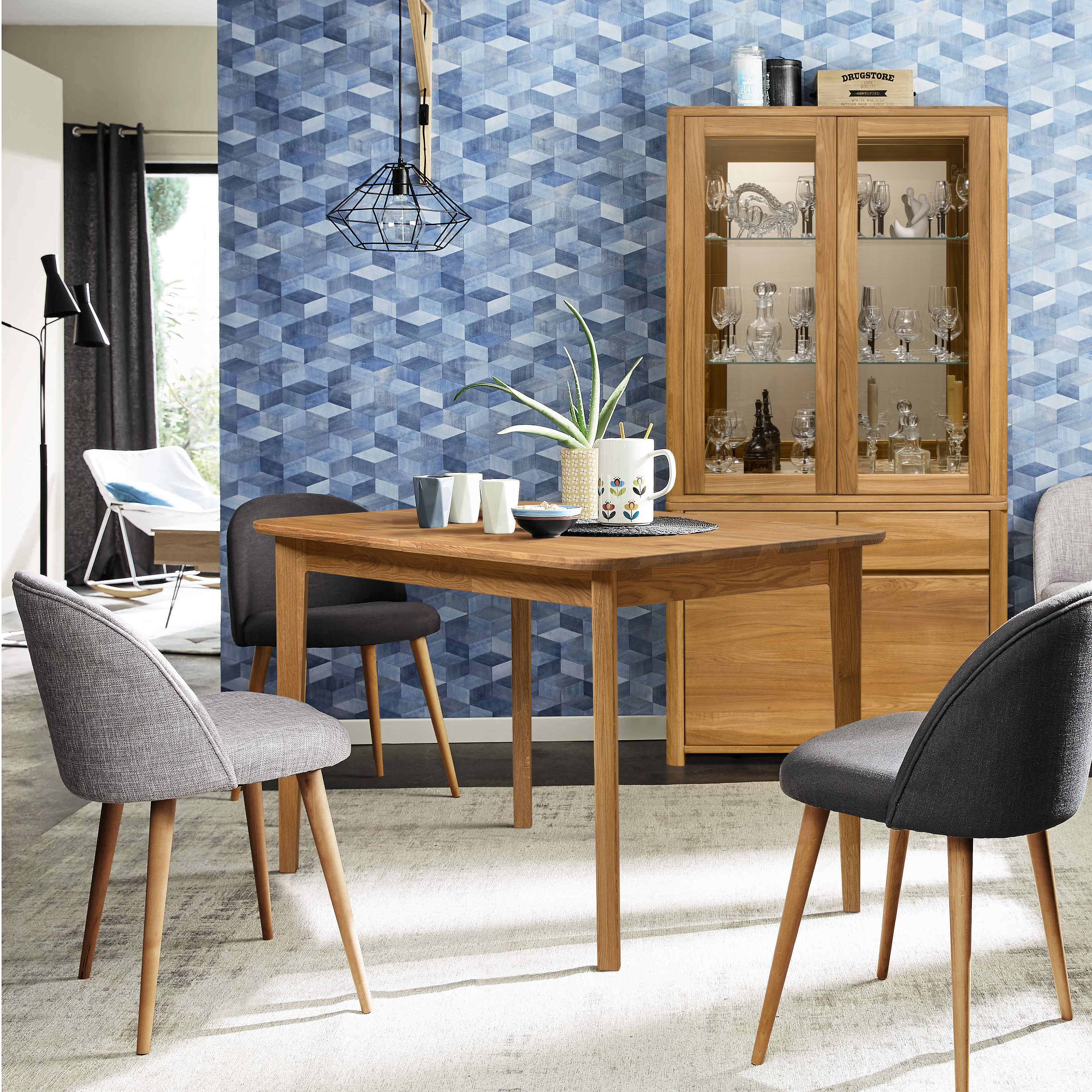 NordicStory Muebles de Madera Maciza Roble Mesa de Comedor