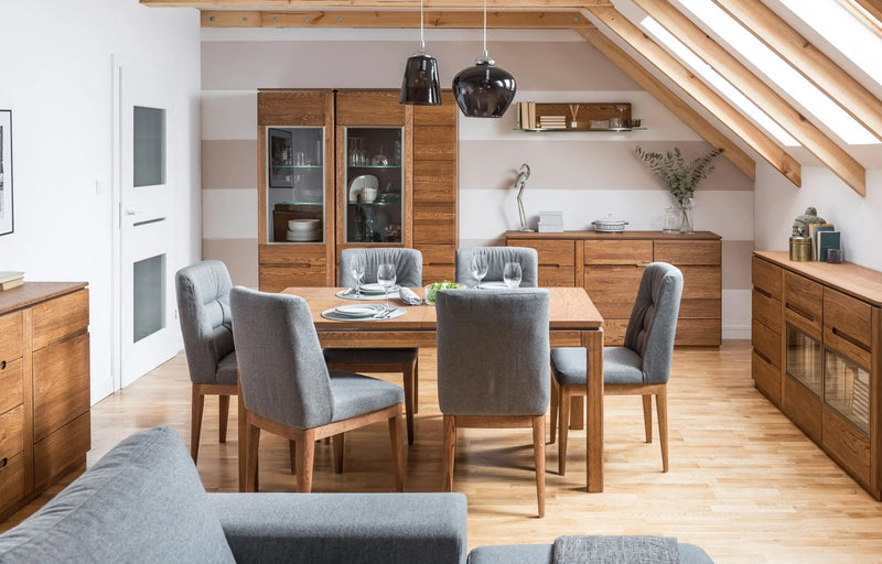 NordicStory, LoftStory, madera maciza roble, estilo nordico, estilo escandinavo, muebles para comedor, mesa de comedor extensible