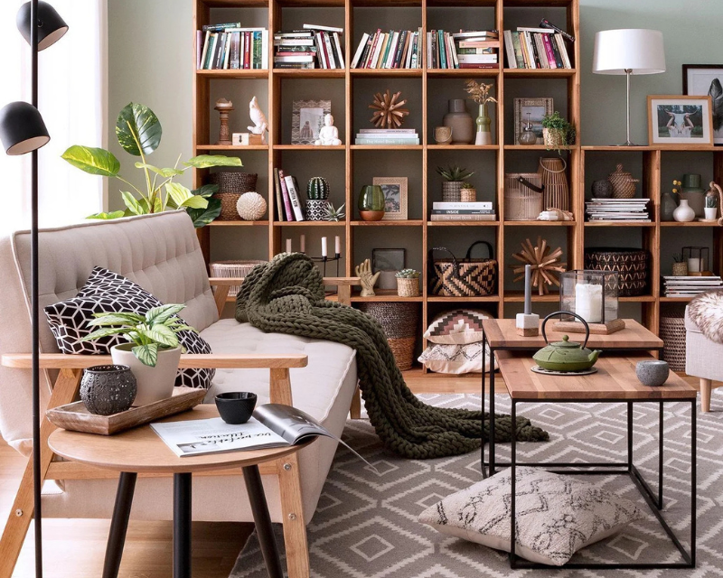 Diferentes tipos de estantes de madera