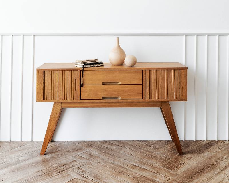 decorar una consola de madera