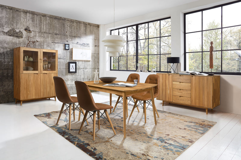 NordicStory, mobiliario, madera maciza de roble, hogar, comedor, aparador, mesa de comedor, vitrina, consola