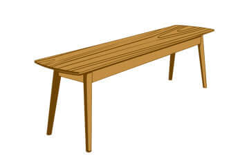 Bancos, zapateros, percheros de madera