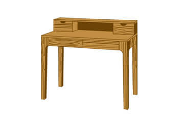 Mesa de madera maciza, escritorio home office. Modelo «5048», de Mobilia.
