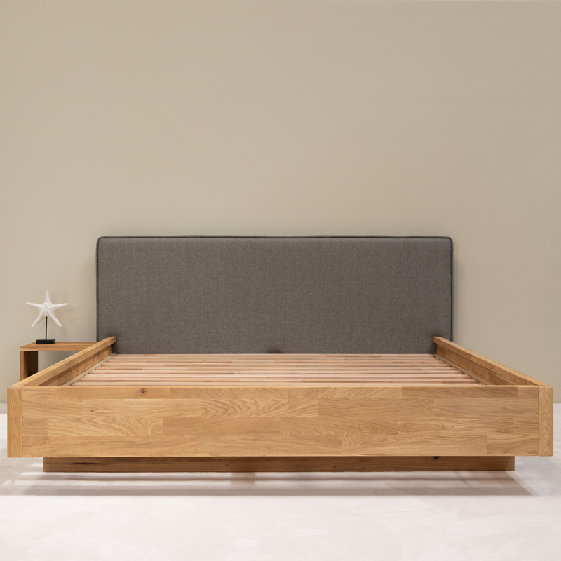 Cama matrimonio de madera maciza roble Pola | NordicStory