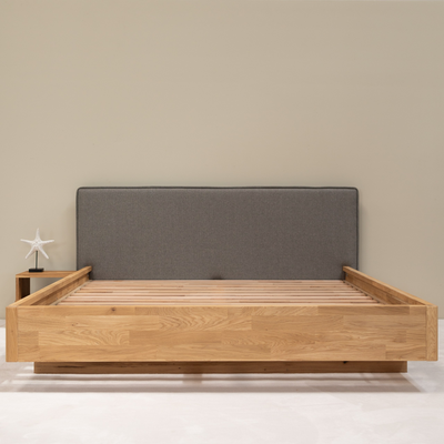 Cama matrimonio de madera maciza roble Pola | NordicStory