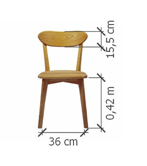 Pack de 2 o 4 Sillas de Comedor de Madera Maciza de Roble Isku | NordicStory