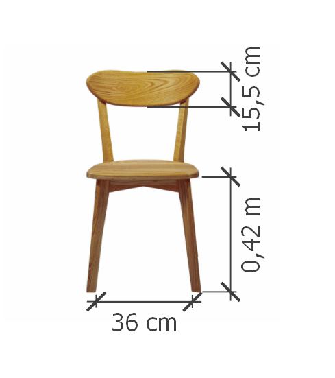 Pack de 2 o 4 Sillas de Comedor de Madera Maciza de Roble Isku | NordicStory