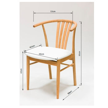 Pack de 2 o 4 Sillas de Comedor de Madera Maciza de Roble Dagmar, tapizado Negro | VESKOR