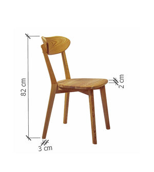 Pack de 2 o 4 Sillas de Comedor de Madera Maciza de Roble Isku | NordicStory