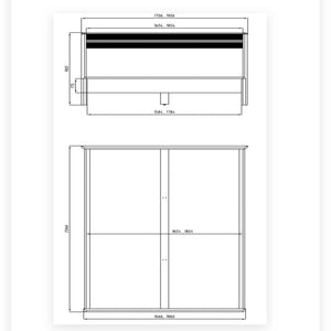 Cama matrimonio de madera maciza roble Oxford, 160x200 cm. / 180x200 cm. | NordicStory