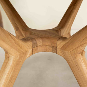 Mesa de comedor redonda y extensible de madera maciza roble Carmen | NordicStory