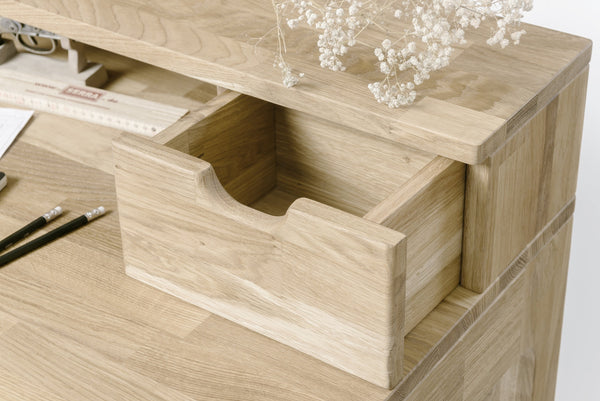 Scrivania in legno massello di rovere Axel II | NordicStory