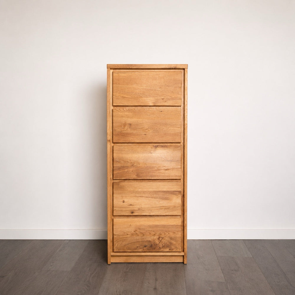 Tall chest of drawers made of solid Oregon oak | NordicStory