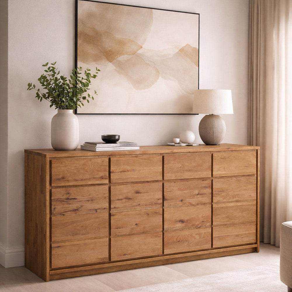 Oregon Oak Solid Wood Sideboard 4.4 | NordicStory