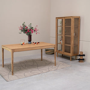 Mesa de jantar extensível em madeira maciça de carvalho BERGAMO | NordicStory