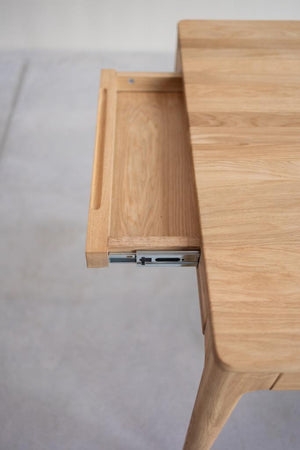 Mesa de jantar extensível em madeira maciça de carvalho BERGAMO | NordicStory