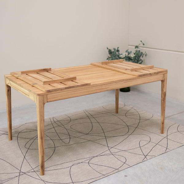 Mesa de jantar extensível em madeira maciça de carvalho BERGAMO | NordicStory