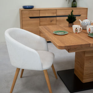 Sillón de roble macizo Ana com tapizado | VESKOR