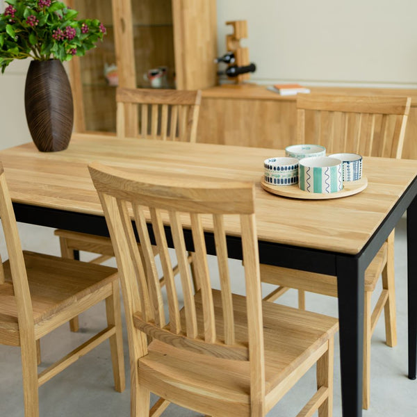 Pack de 2 o 4 Sillas de Comedor de Madera Maciza de Roble Provance | VESKOR