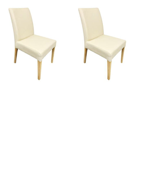 Pack de 2 o 4 Sillas de Comedor Malaga, Estructura de Madera Maciza de Roble, Tapizado en Color Beige | NordicStory