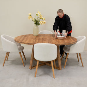 Sillón de roble macizo Ana com tapizado | VESKOR