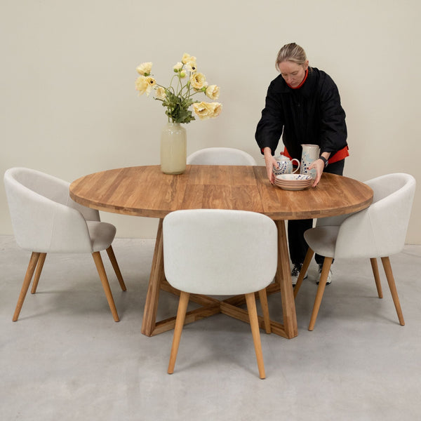 Sillón de roble macizo Ana com tapizado | VESKOR