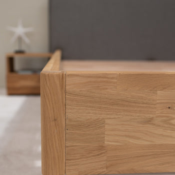 Cama matrimonio de madera maciza roble Pola | NordicStory