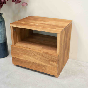 Mesita de noche de madera maciza de roble Denmark | NordicStory