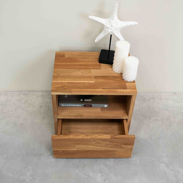 Mesita de noche de madera maciza de roble Denmark | NordicStory