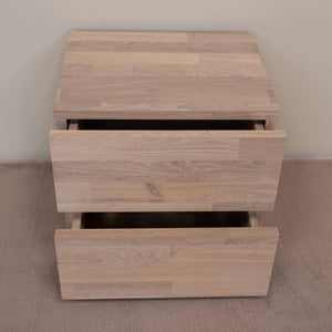 Comodino in legno massello di rovere Denmark 2 | NordicStory
