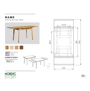 Mesa extensível de jantar em carvalho maciço Mini 1 | NordicStory