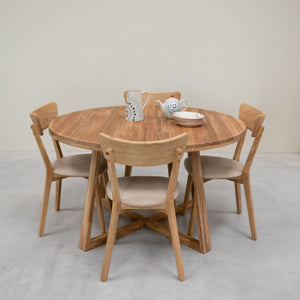 Pack de 2 o 4 Sillas de Comedor de Madera Maciza de Roble Diana Beige | NordicStory