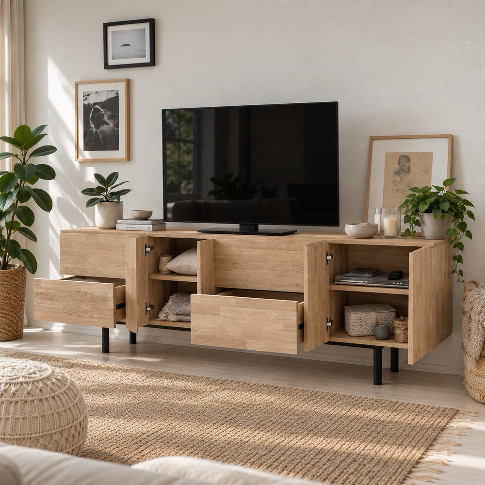 Wardi solid oak TV stand | NordicStory