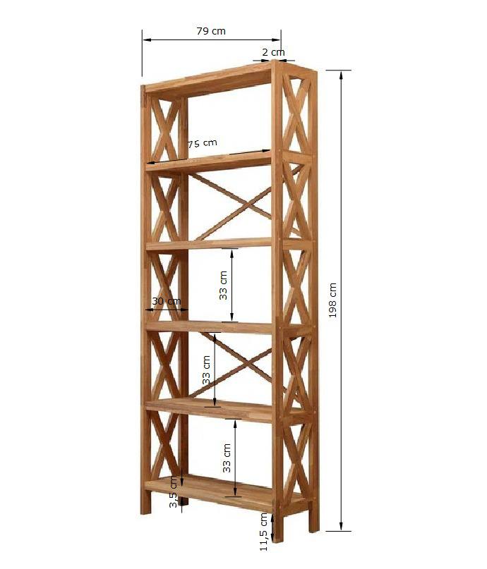 Royal solid oak bookcase | NordicStory