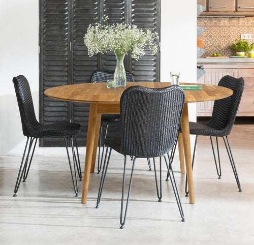 Mesa extensible de comedor de madera maciza de roble Escandi 4 | NordicStory