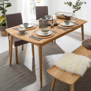 Rechthoekige eettafel van massief eikenhout Escandi 1 | NordicStory