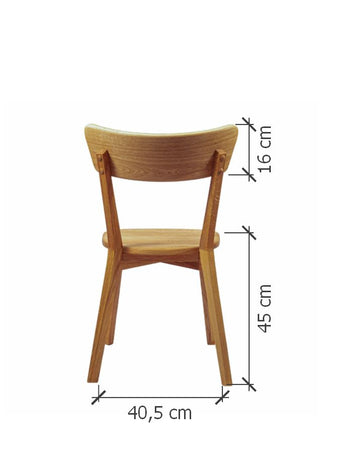 Pack de 2 o 4 Sillas de Comedor de Madera Maciza de Roble Diana | NordicStory